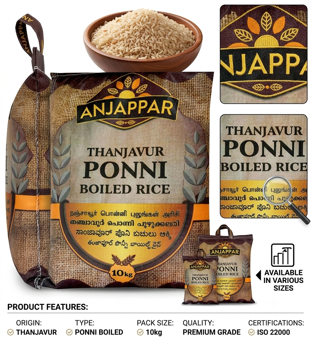 Anjappar Ponni Boiled Rice 5kg