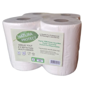 Pack of 4 Rolls of 300 Feet Wipe